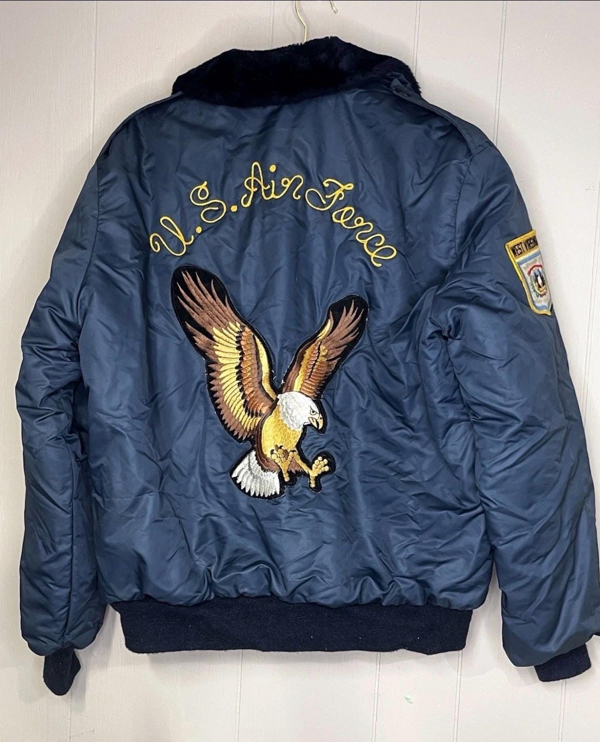 り*ゅ様 Timber King U.S. Air Force ジャケット Vintage 70s USAF Bomber Jacket: Timber King Faux Fur Collar