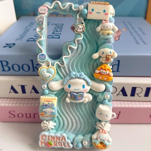 Sanrio Cinnamoroll Decoden Cream Glue Phone Case, custom hand made for iPhone or Samsung