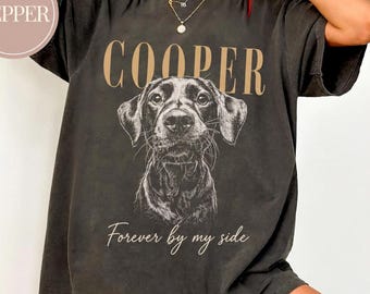 Custom Pet Memorial Shirt, Personalized Dog Portrait Tee, Pet Loss Gift, Labrador Memorial Shirt