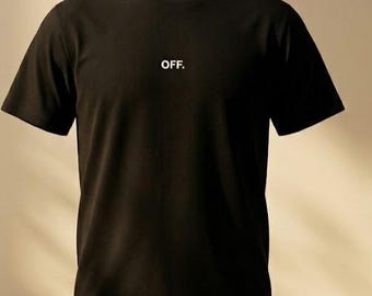 Camiseta bordada de moda OFF, idea de regalo original para hombre y mujer, camiseta de diseño, de moda, urbana, elegante, moderna, calidad superior, unisex