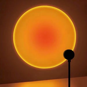 Japanische Sonnenuntergangsprojektionslampe, Zen Ambient USB Light, Multi-Angle Rotierende Stimmungslampe, Japandi Home Decor für Schlafzimmer Wohnzimmer Roo