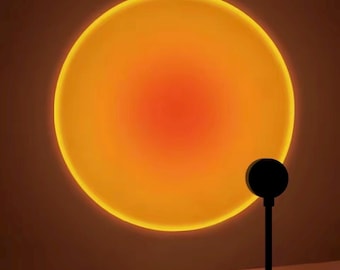 Lámpara de proyección de atardecer japonés, luz ambiental USB zen, lámpara de ambiente giratoria multiángulo, decoración japonesa para el hogar, ideal para el dormitorio y la sala de estar.