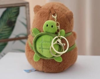 Capybara Schlüsselanhänger / Mini Plüschtier / Taschenanhänger / Geschenk für Sie / Ihn