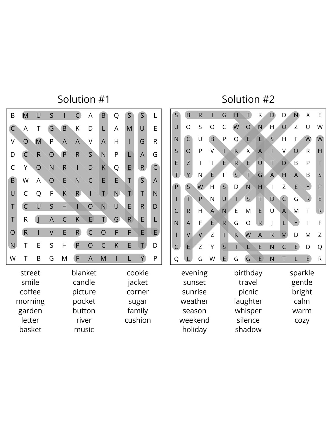 Everyday Word Search – 100 Relaxing Printable Puzzles (PDF) - Etsy