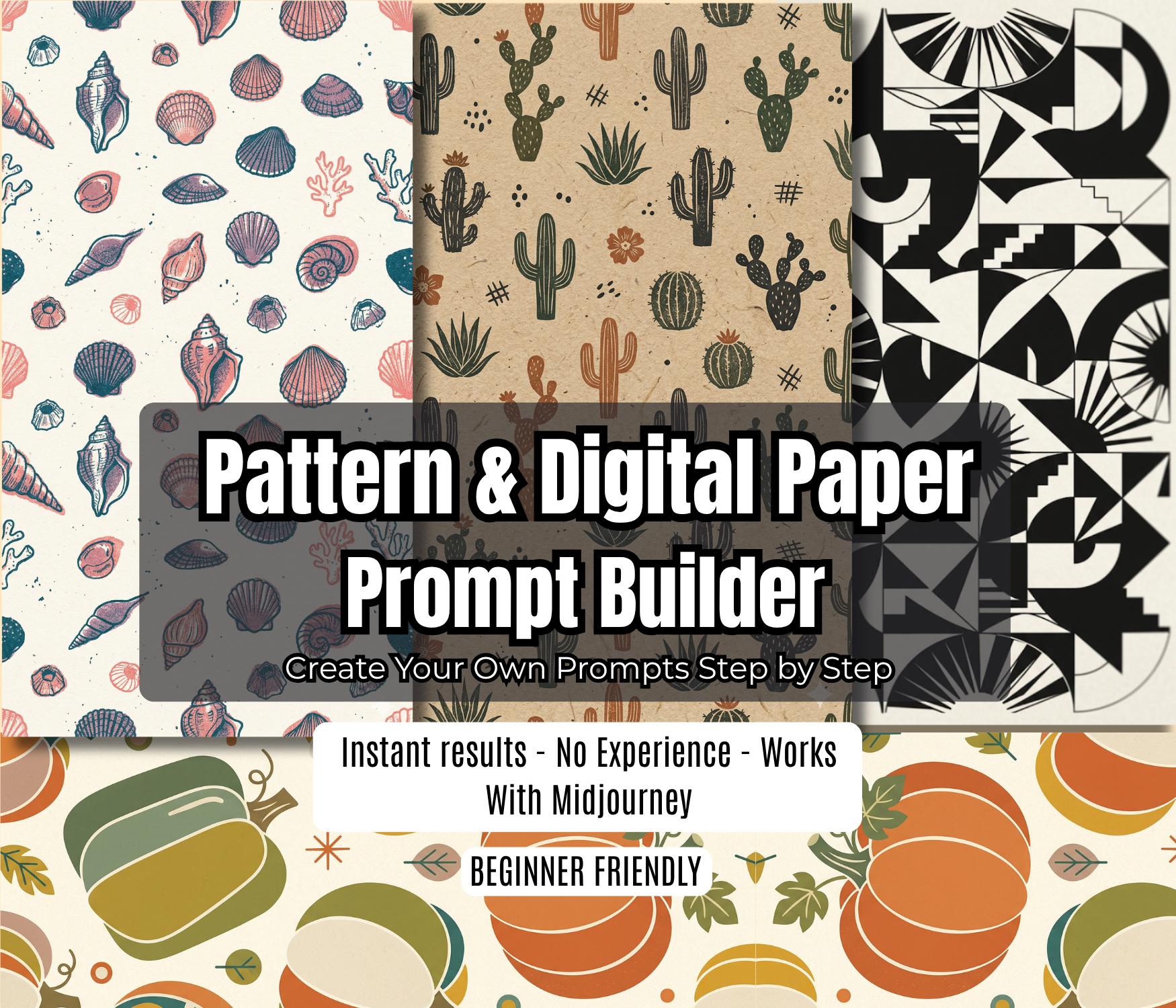 Proopit Paper Midjourney Pattern Prompt Generator, Seamless Digital Paper Tool ...
