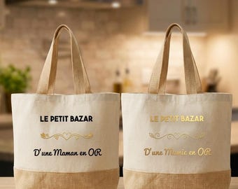 Sac maman personnalisé | Sac mamie personnalisé | Sac petit bazar personnalisé | Sac petit bazar maman/mamie personnalisé | Sac personnalisé