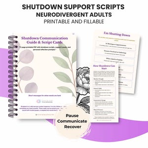 Guide de communication pour les personnes neurodivergentes, fiches de dialogue pour TDAH, TDAH et adultes autistes, PDF à remplir et à imprimer, outil de communication pour les personnes neurodivergentes