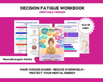 Decision Making Workbook for ADHD & AuDHD Adults | Overthinking, Decision Fatigue and Executive Function