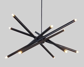 Mosiężny, dwunastopunktowy spiralny żyrandol Sputnik, nowoczesna oprawa sufitowa do efektownego oświetlenia wnętrz
