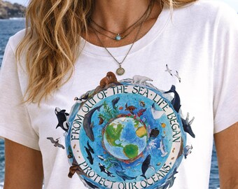 Camiseta Salvemos Nuestros Mares – Protección de la Vida Marina, Camiseta del Día de la Tierra