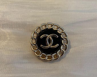 Black and Gold Vintage Button 23mm – Luxury Metal Sewing Button – Classic Coat Button