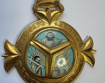 Antique Ethiopia Empire Order of the Holy Trinity Grand Cross Badge Medal, 1930s Haile Selassie I Militaria, Imperial Ethiopian Crown Award