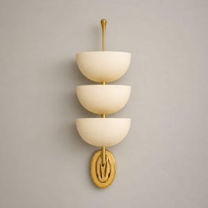 3 Tier Wall Sconce Brass Bowl Light Vertical Modern Fixture Luxury Lighting Decor