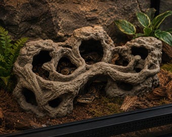 Snake Tunnel Hide | Reptile Cave | Snake Hide for Terrarium | 3D Printed Snake Tunnel | Corn Snake Decor | Bioactive Reptile Hide