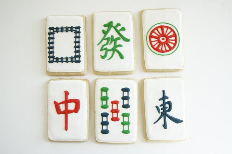 Set of 12 Mahjong Cookies / Mahjong Sugar Cookies / Mahjong Etsy