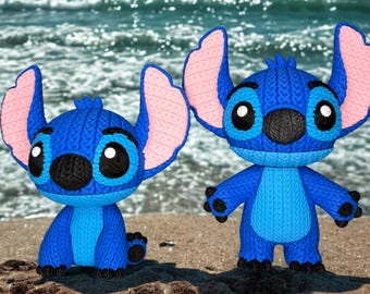 3D Printed Crochet Stitch Figure | Lilo & Stitch Inspired Desk Decor