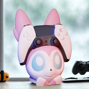 3D Printed Fan Made Sylveon Controller Holder | Game Room Decor