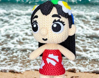 3D Printed Crochet Lilo Doll | Lilo and Stitch Inspired Gift