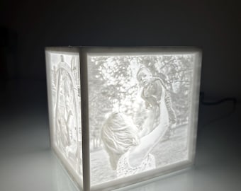 Custom Photo Light Box | Personalized Memory Lamp, Keepsake Frame