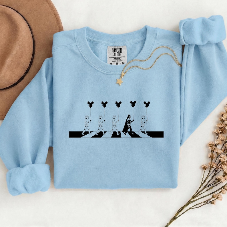 Vintage Disney Star Wars Sweatshirt,Family Star Wars, Disneyworld Sweatshirt, Star Wars Mickey Ears Sweatshirt,Mickey Balloon Sweatshirt image 1