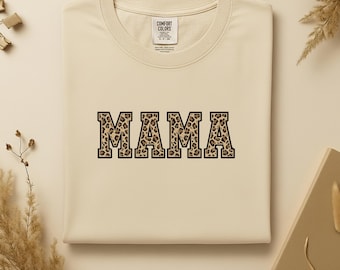 Leopard Mama Retro T-Shirt, Mother's Day Gift for Mom