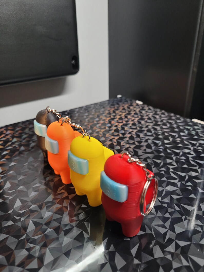 Among Us Key Rings 3d-printed Among Us Keychains - Etsy