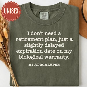 Anti-KI-Shirt, lustiges T-Shirt für KI-Entwickler und Datenwissenschaftler, sarkastisches KI-T-Shirt, Boykottaufruf für künstliche Intelligenz (KI), Bewusstseinsaufklärung, Komfortfarben