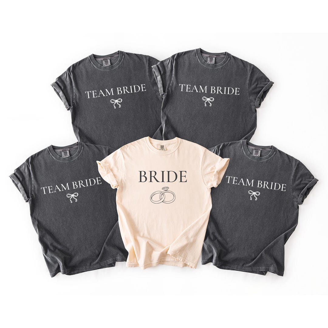Bride & Team Bride Bachelorette Party Comfort Colors T-shirt - Etsy