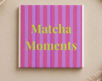 Coasters, birthday gift, personalized decoration, matcha, kitchen utensils, matcha date, housewarming