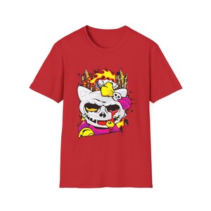 Skull Cat Shirt, Gothic Cat Graphic Tee, Punk Anime Streetwear Shirt, Alternative Cat Art Tee image 17
