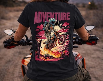 Koszulka Desert Biker Adventure | Koszulka z grafiką Dirt Bike | Odzież motocyklowa dla motocyklistów motocrossowych