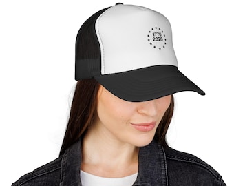 Czapka Trucker z 1776 r. z 2026 r., czapka z okazji 250-lecia Ameryki, czapka z okazji dwusetnej rocznicy 2026 r., czapka z 13 gwiazdkami w kształcie koła, czapka z okazji rocznicy USA
