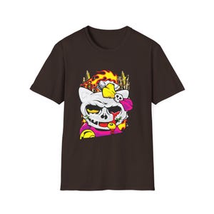 Skull Cat Shirt, Gothic Cat Graphic Tee, Punk Anime Streetwear Shirt, Alternative Cat Art Tee image 11
