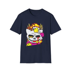 Skull Cat Shirt, Gothic Cat Graphic Tee, Punk Anime Streetwear Shirt, Alternative Cat Art Tee image 16