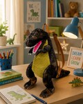 Handmade Plush Dinosaur Backpack for Kids · 3D Dino Stuffed Animal Bag · Large Capacity Toddler Gift · Adjustable Straps · 40cm product logo