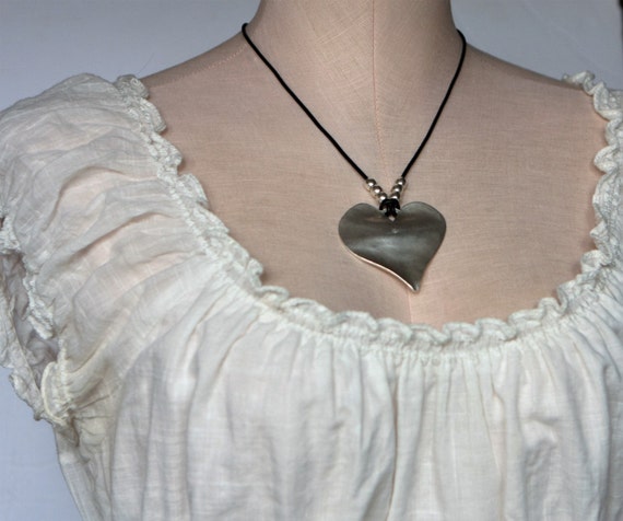 necklace for women, women necklace, handmade necklace, statement necklace, gift for her, silver necklace, heart necklace, uno de 50