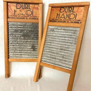 Vintage wasbord, set van 2, Dubl Handi Columbus Co