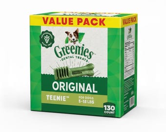Original Teenie Dental Chews – Small Dog Breath Freshener (130 Count)