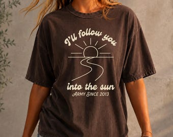 Into The Sun Comfort Colors® Graphic T-Shirt, Custom Fandom Since Tee, Vintage Lyric Kpop Concert Shirt, World Tour 2026 Sweatshirt