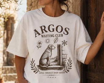 Argos Waiting Club Graphic Comfort Colors® T-Shirt, Ancient Greek Mythology Literary Shirt, The Odyssey Literary Dog Tee