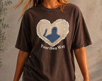 Your Own Way Shadow Shirt, K-pop Fandom T-Shirt, Aesthetic Torn Paper Heart Unisex Comfort Colors® Tee, Mochi Fan Gift