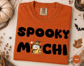 Custom Spooky Mochi Halloween T-Shirt,  Cute Kpop Inspired Graphic Comfort Colors® Shirt, Fall Fandom Outfit, Army Halloween Gift