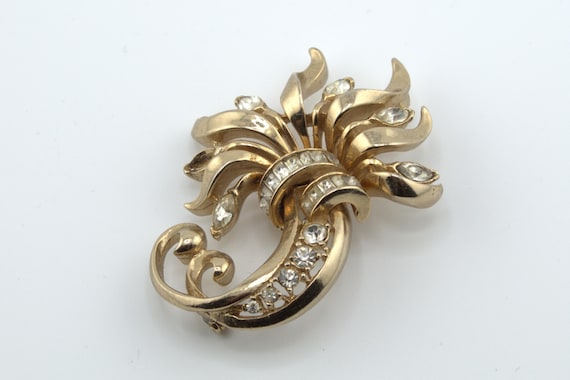 Vintage Corocraft Cornucopia Gold-Tone Brooch
