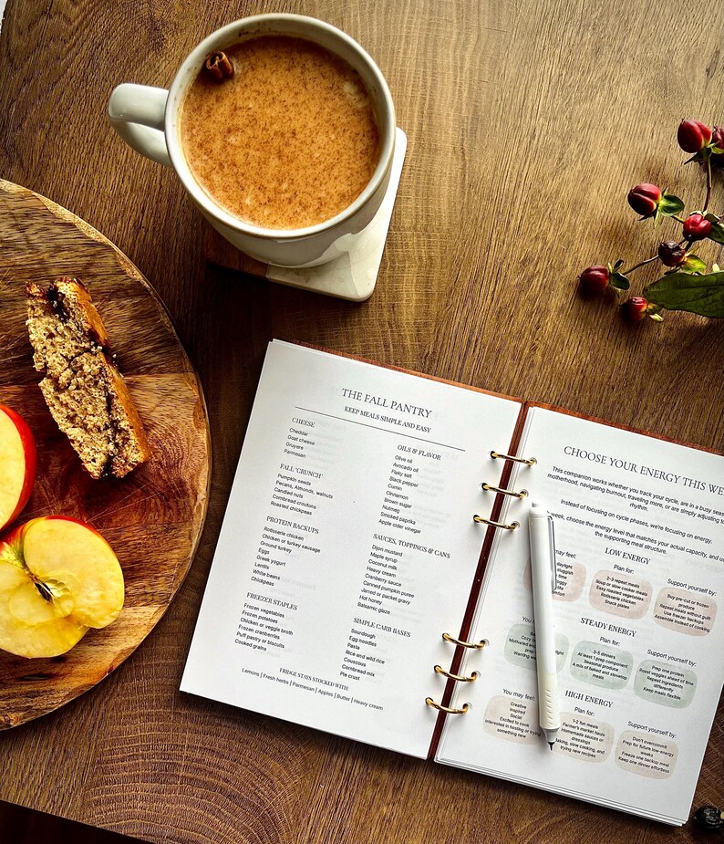Paquete digital de otoño / Planificador de sincronización del ciclo y guía de preparación de comidas según las hormonas / Descarga en PDF imprimible imagen 7