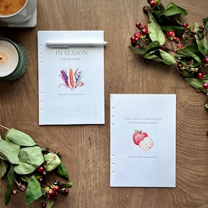 Fall Digital Bundle | Cycle Syncing Planner & Hormone-Aware Meal Prep Guide | Printable PDF Download