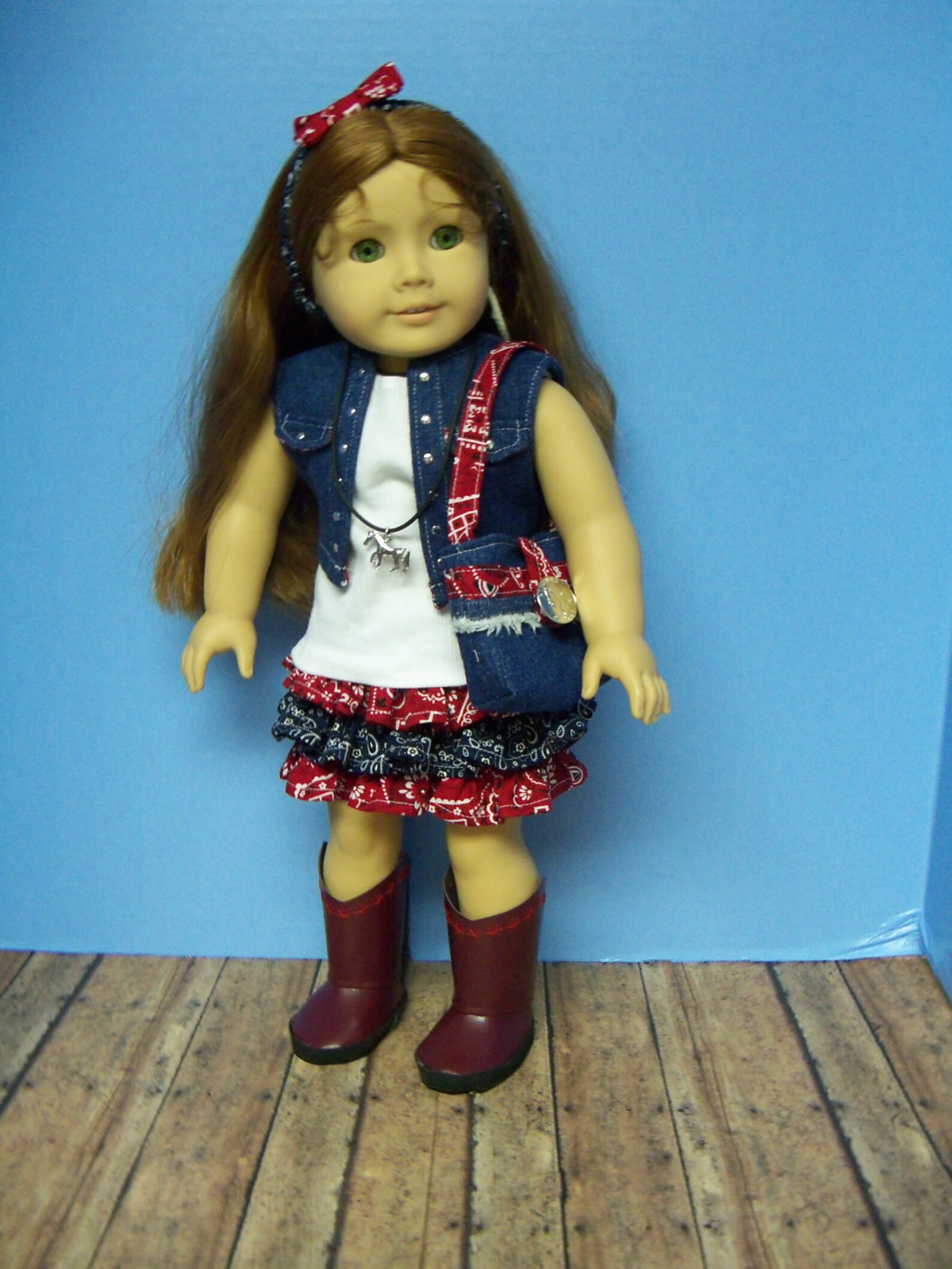 American Girl Doll Clothes Ruffles and Cowboy Boots Etsy