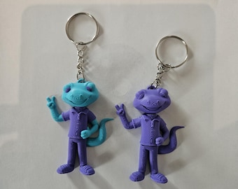 3D Printed Gecko 3pc Articulation W/Key Ring 2 dollars of each sale goes to a local elementary school.