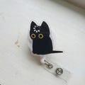 Black Cat Void Loading Funny Badge Reel, Funny Cat Meme Retractable ID Holder, Cute Goth Nurse Badge Reel Gift, RN id Holder, Nurse Gift product logo