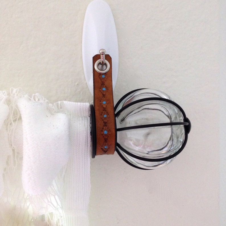 Leather Curtain Rod Holder Strap Renters Rvers Tiny House Set Etsy