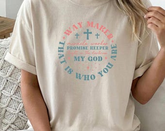 Way Maker Christian T-Shirt | Faith-Based Inspirational Tee |  Christian Gift for Believers | Promise Keeper Shirt